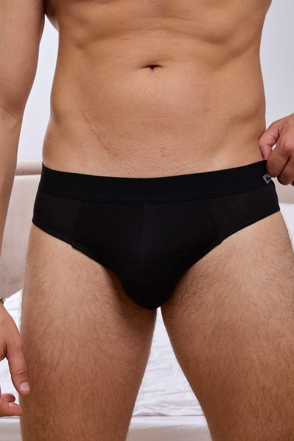 Черные бамбуковые трусы-брифы (Размер: S) (Цвет: черный)