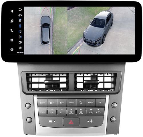 Магнитола для Lexus GS S190 2005-2012 (ШГУ цветной) - Teyes LUX ONE 360 монитор 12.3" 2K QLED на Android 10, Быстрая, CarPlay, 4G SIM-слот, 4 камеры в комплекте