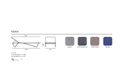 Шезлонг Hera алюминиевый, серый