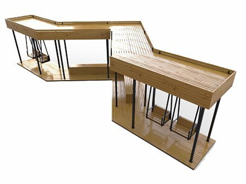 Навес с качелями