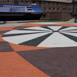 Тротуарная плитка АНТИК - Стандарт Коричневый, комплект из 5 видов плит