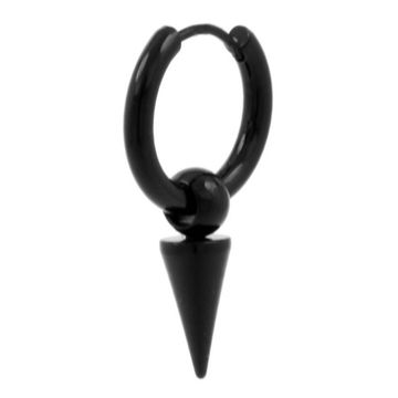 Серьга с подвеской Шип черный (038)