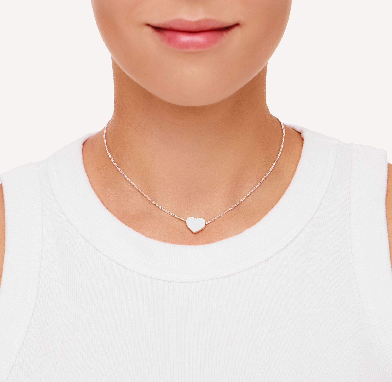 Колье Silver Gentle Heart Necklace