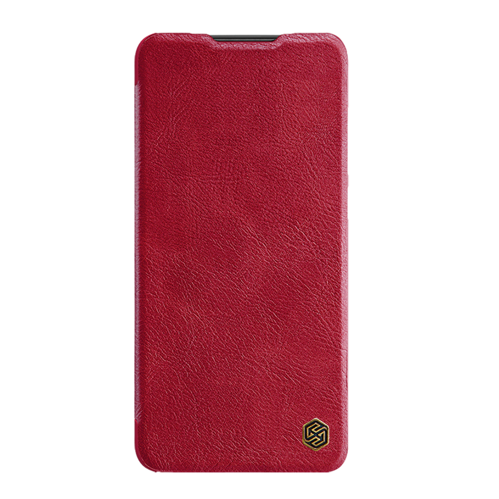 Кожаный чехол книжка красного цвета от Nillkin для OnePlus 10 Pro, серия Qin Leather