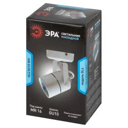 OL4 GU10 WH Подсветка ЭРА Накладной, белый