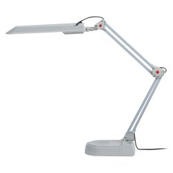 Настольный светильник ЭРА NL-202-G23-11W-GY с лампой PL на струбцине и с основанием серый | Настольные светильники под лампу