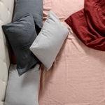 Наволочка изо льна серого цвета essential, 50х70 см