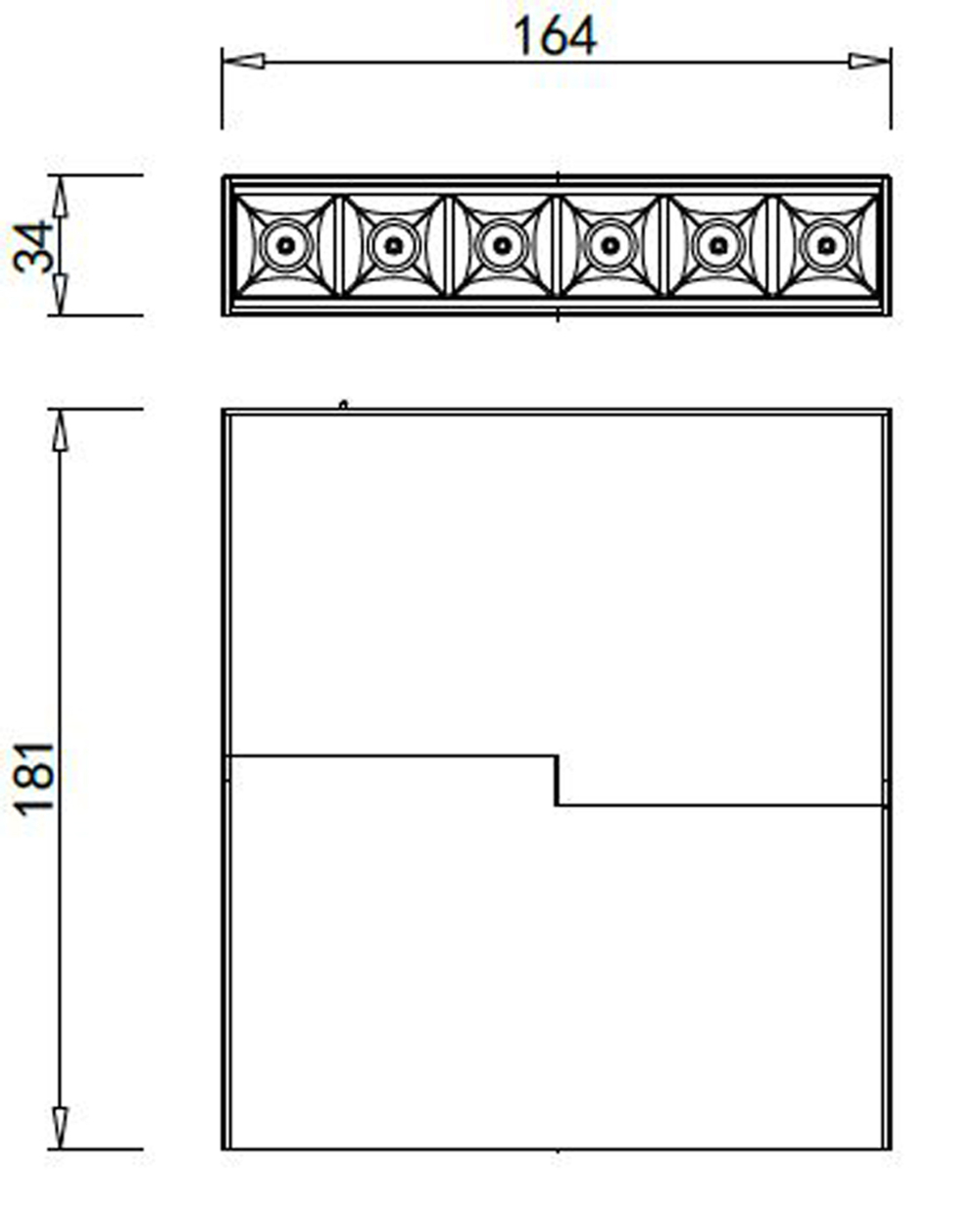 Светодиодный светильник для магнитного шинопровода, 9W, 3000К