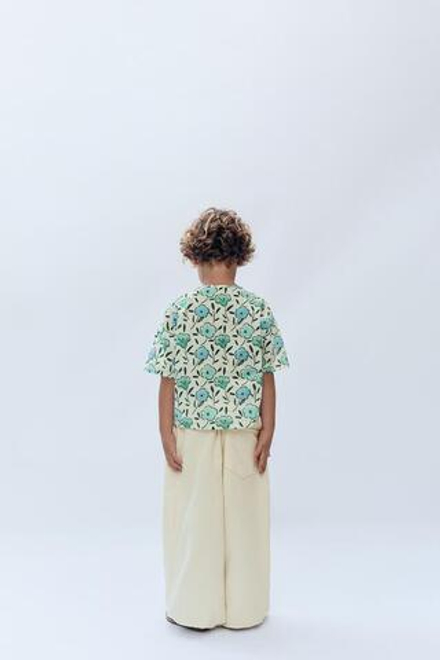 ZARA БРЮКИ-САРУЭЛЬ ИЗ ХЛОПКА И ЛЬНА - LIMITED EDITION, ЭКРЮ