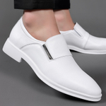 EGCHI Casual Leather Shoes Men"s Mid top Black/White