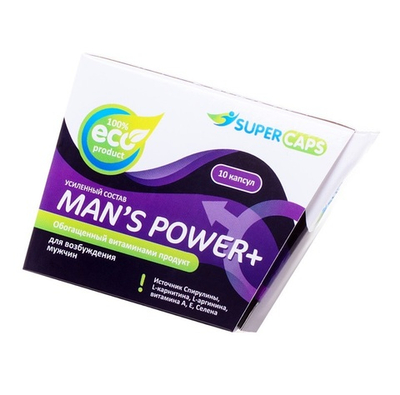 Возбуждающие капсулы для мужчин Man's Power plus 10 штук