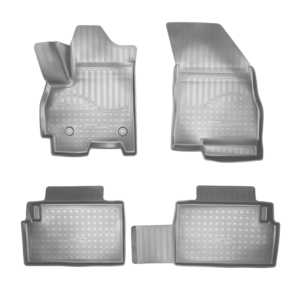 Ковры в салон Norplast/Unidec для Chery Tiggo 4 I (2017-) Полиуретан, Серый, арт.NPA11-C11-720-1-G