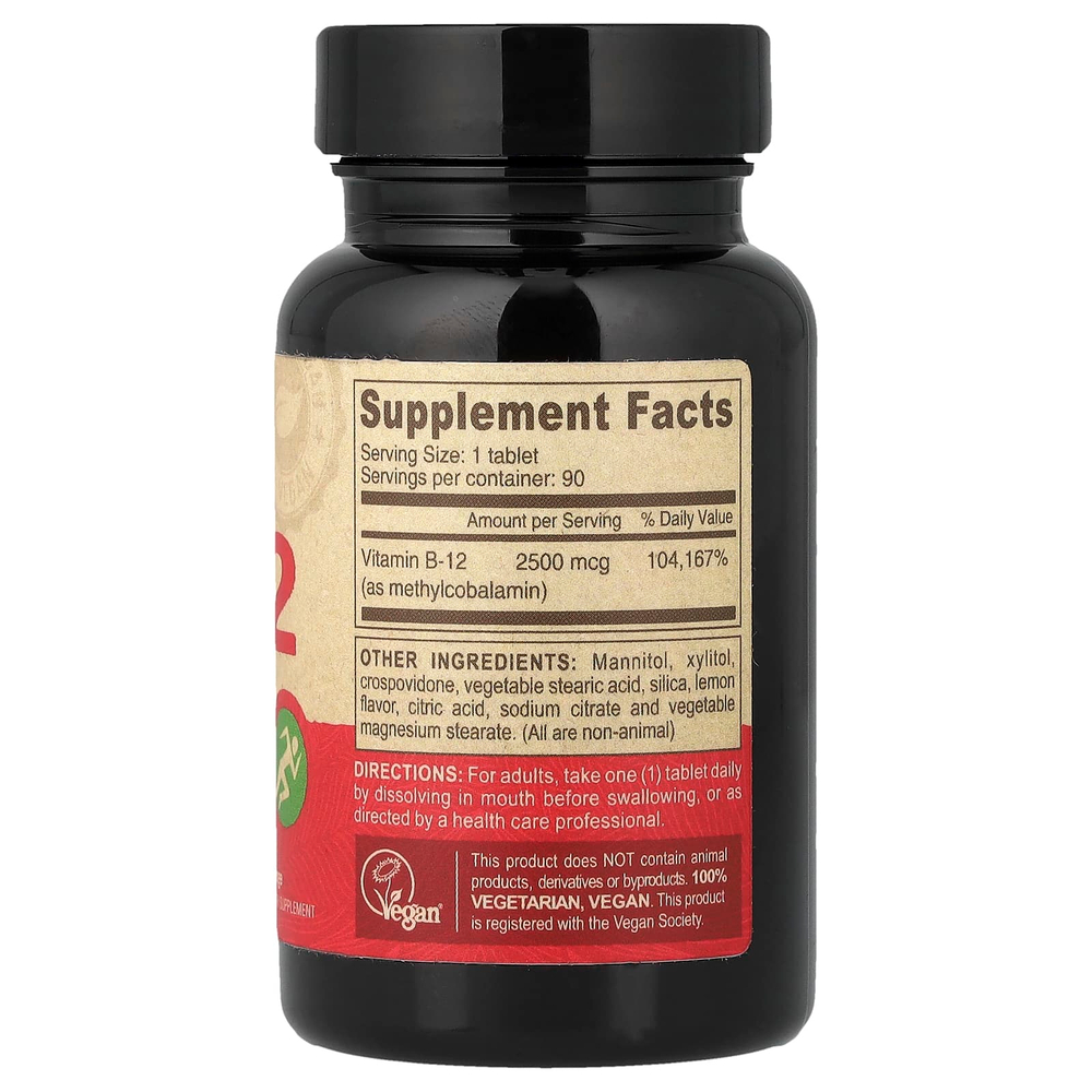 Deva, веганский витамин B12, быстрорастворимый, 2500 мкг, 90 таблеток