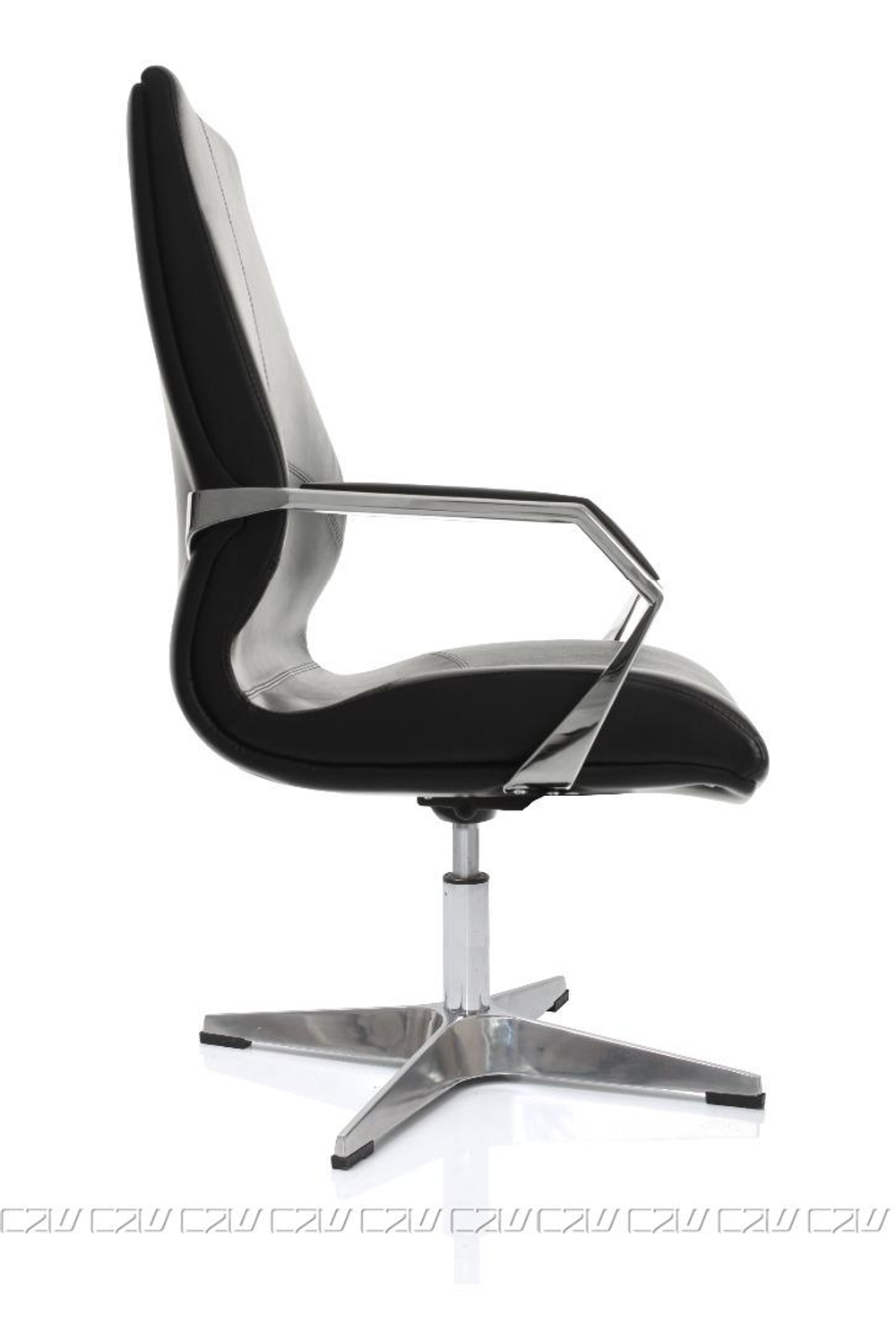 Кресло для посетителей C2W SHAPE Vi base, Кожа, Бежевый