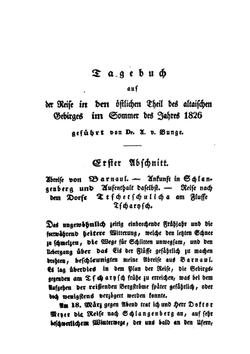 Reise Durch Das Altai-Gebirge Und Die Soongorische Kirgisen-Steppe | C.F. von Ledebour