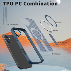 Прозрачный чехол Mesh Pro Magnetic Case для iPhone 16 Plus