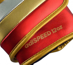 Перчатки боксерские AdiSpeed Metallic красно-золото-серебристые adiSBG501ProM