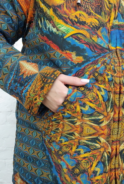 Двусторонняя куртка "Подсолнухи", по мотивам картины Ван Гога "Подсолнухи (F452)"