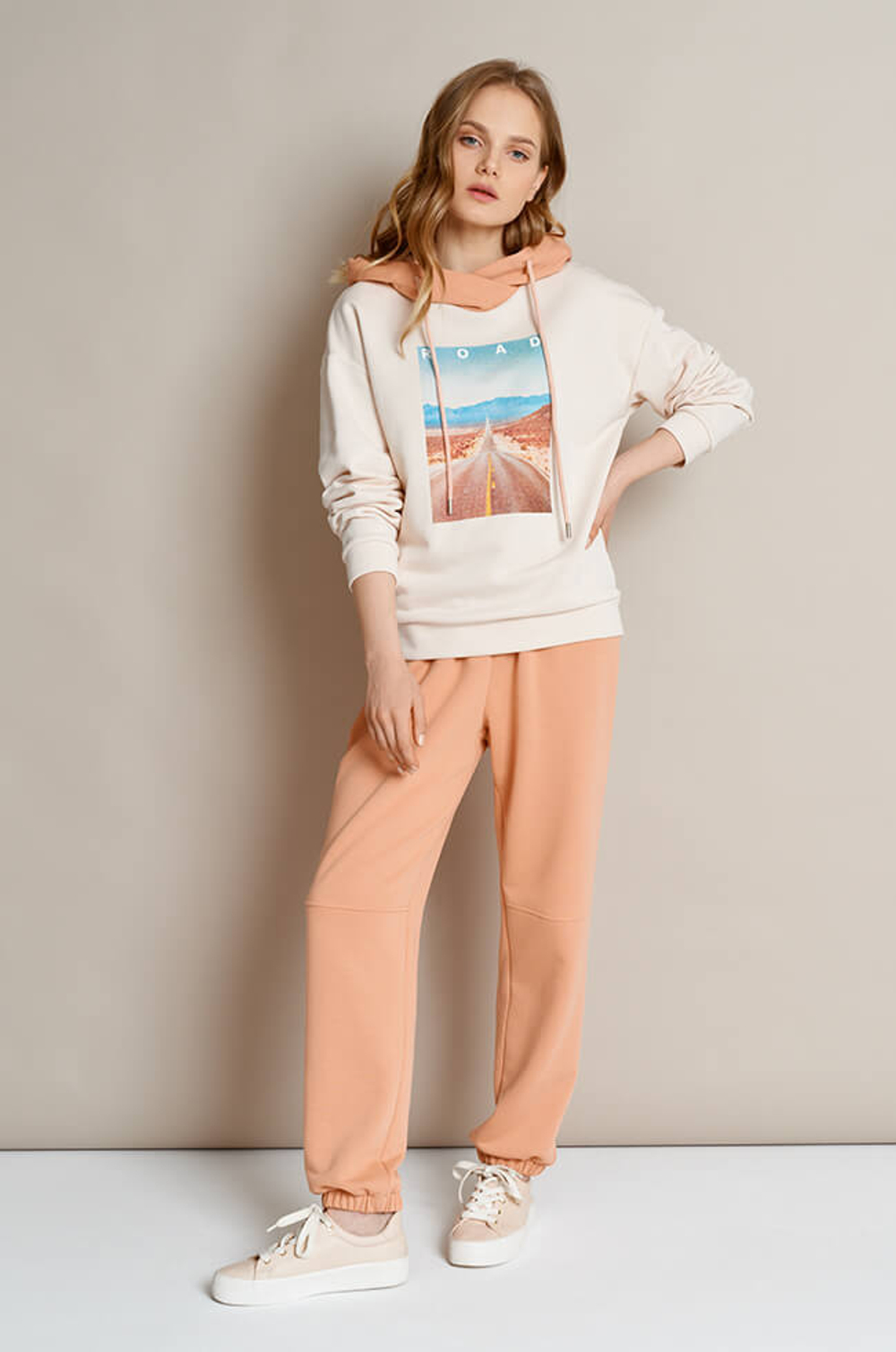 3877 Брюки женские (персик)