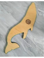 Декоративное панно на стену "Синий кит" с эпоксидной смолой