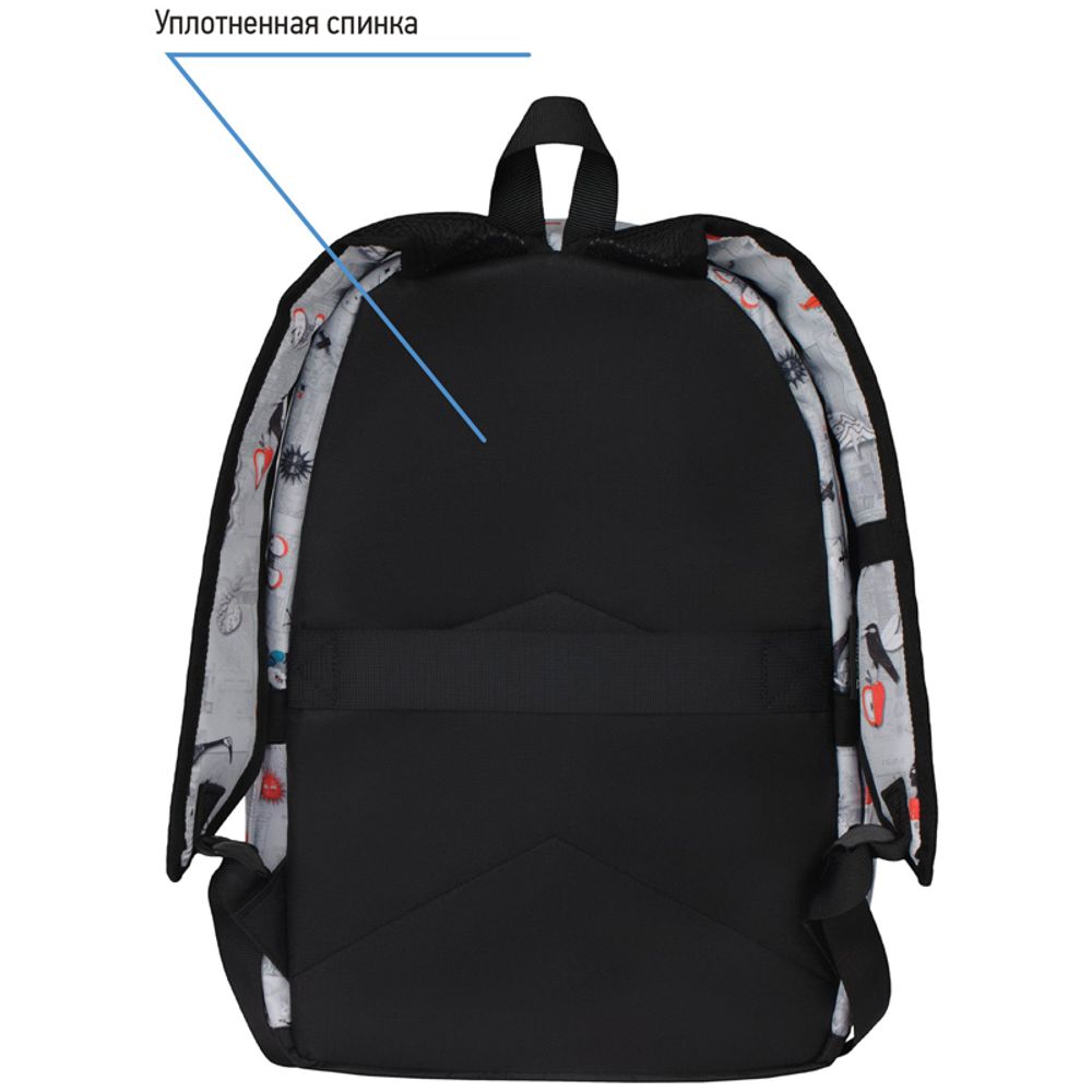 Рюкзак Berlingo Casual "First in Space" 39,5*27*13см, 1 отделение, 3 кармана, уплотненная спинка