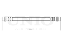 Шланг тормозной задний UNIO BRH-10029