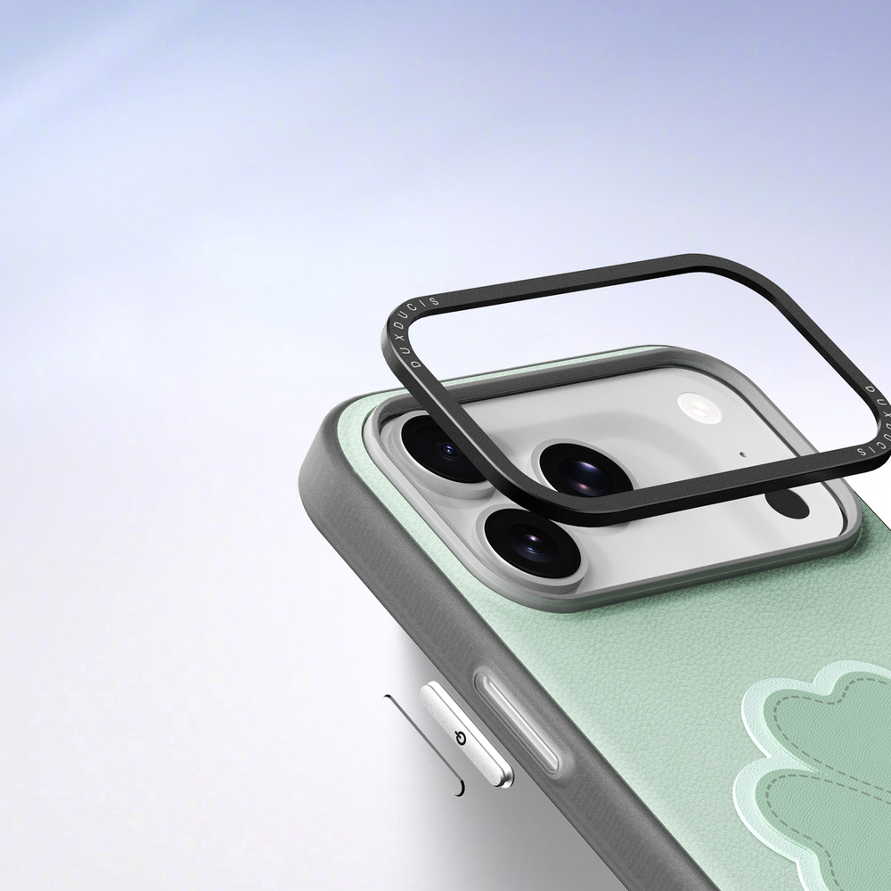 Чехол зеленого цвета (Clover Edition) для смартфона iPhone 17 Pro, серия Luvy Series (со съемным ремешком) от Dux Ducis