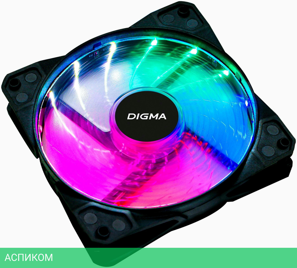 Вентилятор для корпуса Digma DFAN-FRGB2