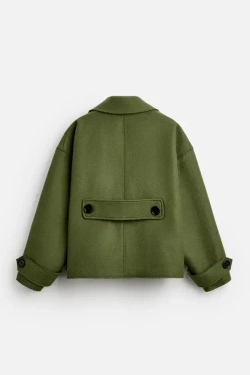 ZARA Х HARRY LAMBERT КУРТКА-ТРЕНЧ, ЗЕЛЕНЫЙ