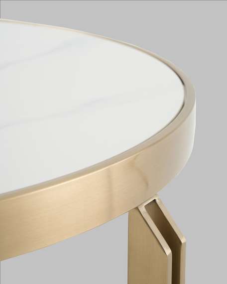 Журнальный столик Калисто 90*90 см светлая и темная керамика