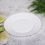 Тарелка «White magic» 25*2,3см стеклокерамика Фестоны