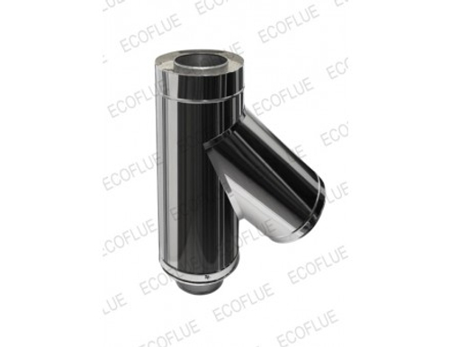Тройник-сэндвич 45°, 200/300 мм нерж. (AISI 409-1 мм./430-0,5 мм.), ECOFLUE