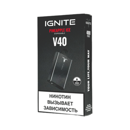Ignite V40 Ананас-лёд 4000 затяжек 20мг (2%)