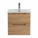 Тумба с раковиной BelBagno ETNA-500-2C-SO-WO Rovere Bianco