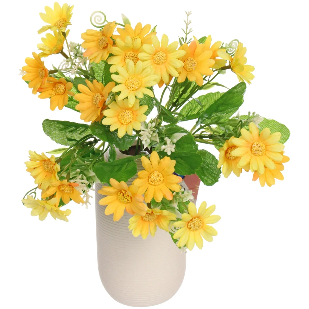Искусственные цветы «Ромашки» 29см 28 цветков желтые