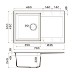 Мойка Omoikiri Sakaime 79-WH Tetogranit | Белый