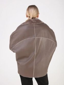 Дубленка зимняя натуральная оверсайз больших размеров