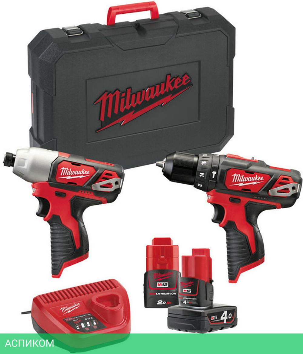 Набор электроинструментов Milwaukee М12 ВPP2В-421С (4933443497)
