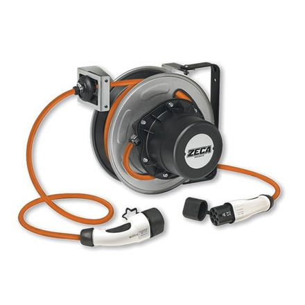Катушка кабельная зарядки электромобилей 7+1 метр, 400В, 3Ф, 32А, вилка - тип 2, ZECA (Италия)