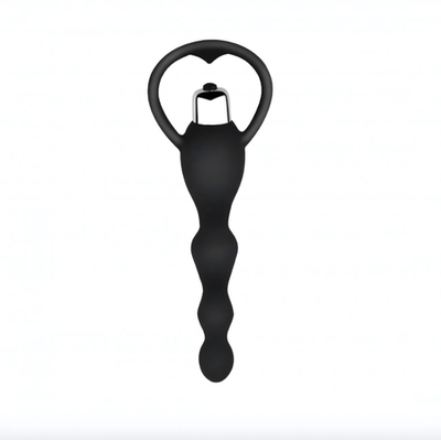 Анальная пробка-елочка с вибрацией черного цвета ROSYLAND (Цвет: черный)