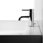 Смеситель для раковины Steinberg Серия 100 с керамическим картриджем, со сливным гарнитуром 1 1/4“, с гибкими шлангами 3/8“, хром 100 1000