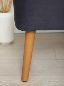 Пуф "Donatello"антивандальный велюр графит/натурал