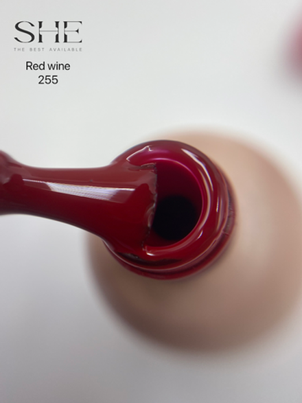 Гель-лак SHE RED WINE 255, 10мл