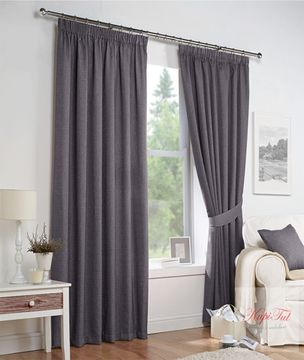 Палермо (графитовый). Плотные шторы канвас.