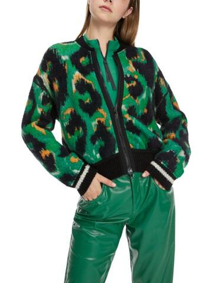 Marc Cain Бомбер из шерсти с принтом