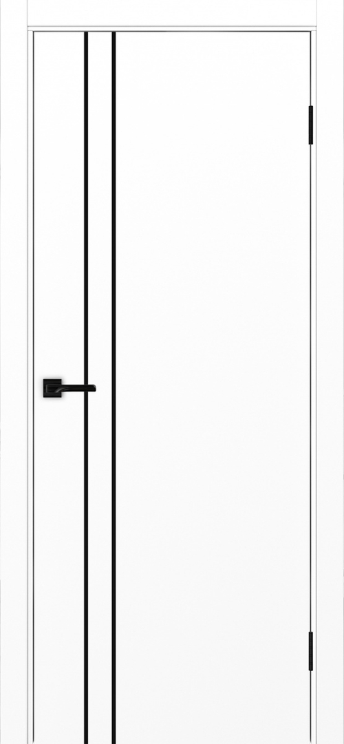 Межкомнатная дверь Optima Porte НЕАПОЛЬ 205 Молдинг SB (матовый чёрный), Кромка в цвет полотна