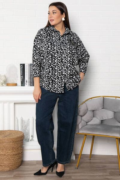 Рубашка Сладкий поцелуй (черно-белая) Б14984-4М LT Collection