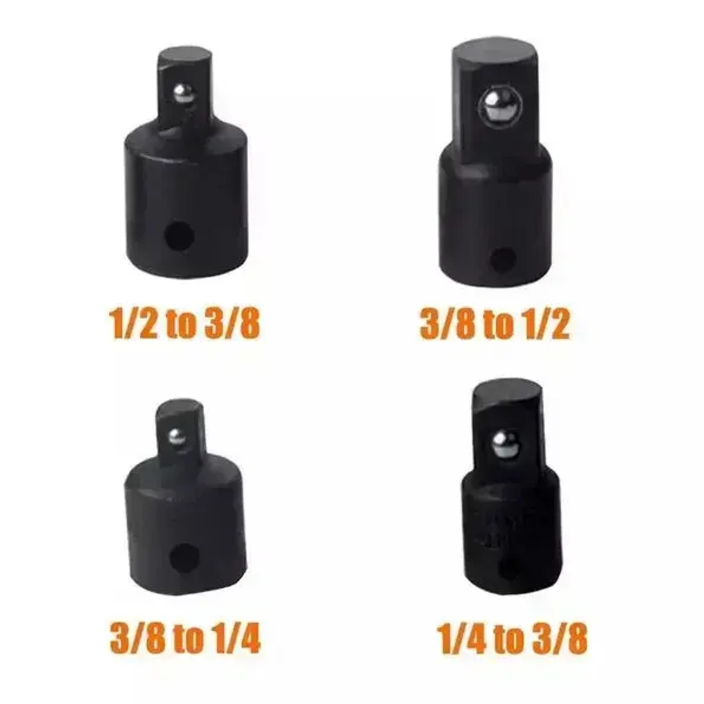 Набор переходников-адаптеров для головок 1/2, 3/8 и 1/4" 4 предмета