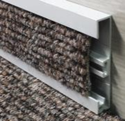 Алюминиевый плинтус BAP для ковролина и линолеума серебро