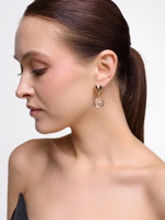 Серьги "HWB" с горным хрусталём Gold